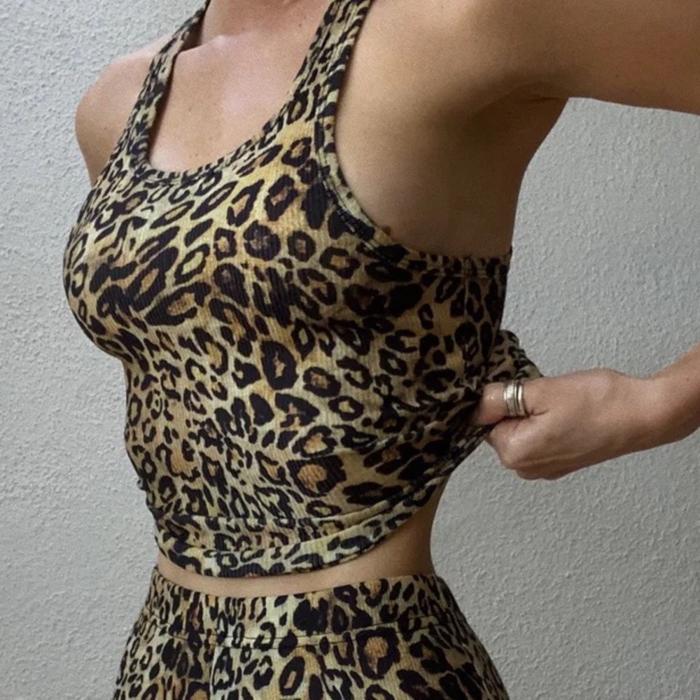 Leopard Ribbed Tank Naked Tiger XS
